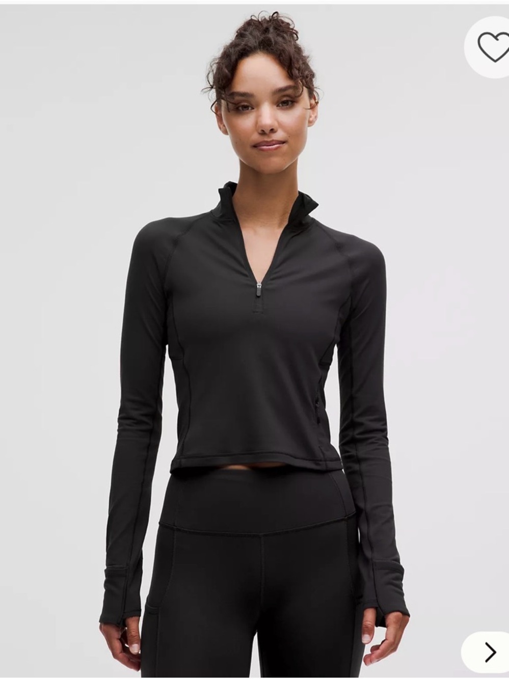 Lululemon cropped quarter zip